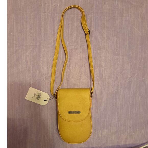Womens Multisac Small Yellow Crossbody Bag with Snap Closure - Picture 5 of 10
